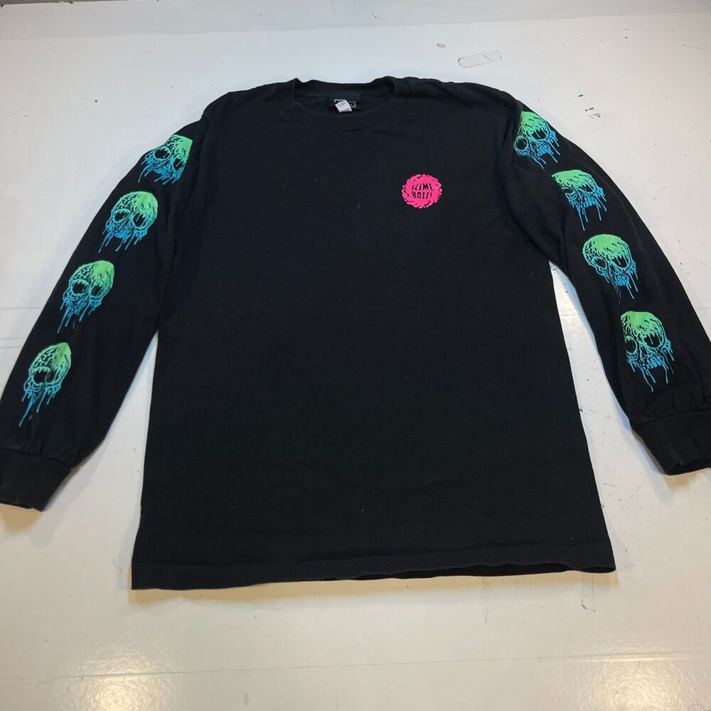 NHS SLIME BALLS SKATE SKATEBOARD WHEELS Long Sleeve T SHIRT Sz Mens  S